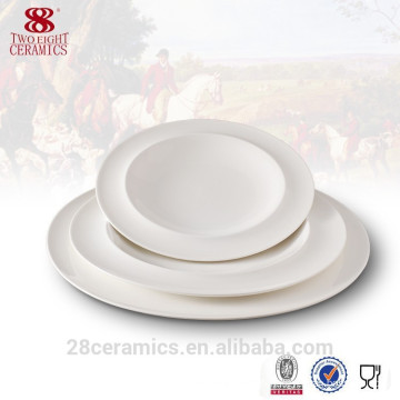 promotional crockery bone china soup plate, ceramic tableware for restaurant